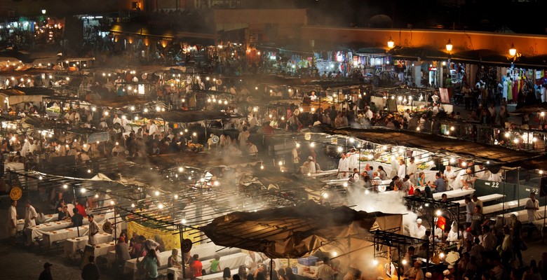 Jamaa El Fna square by night